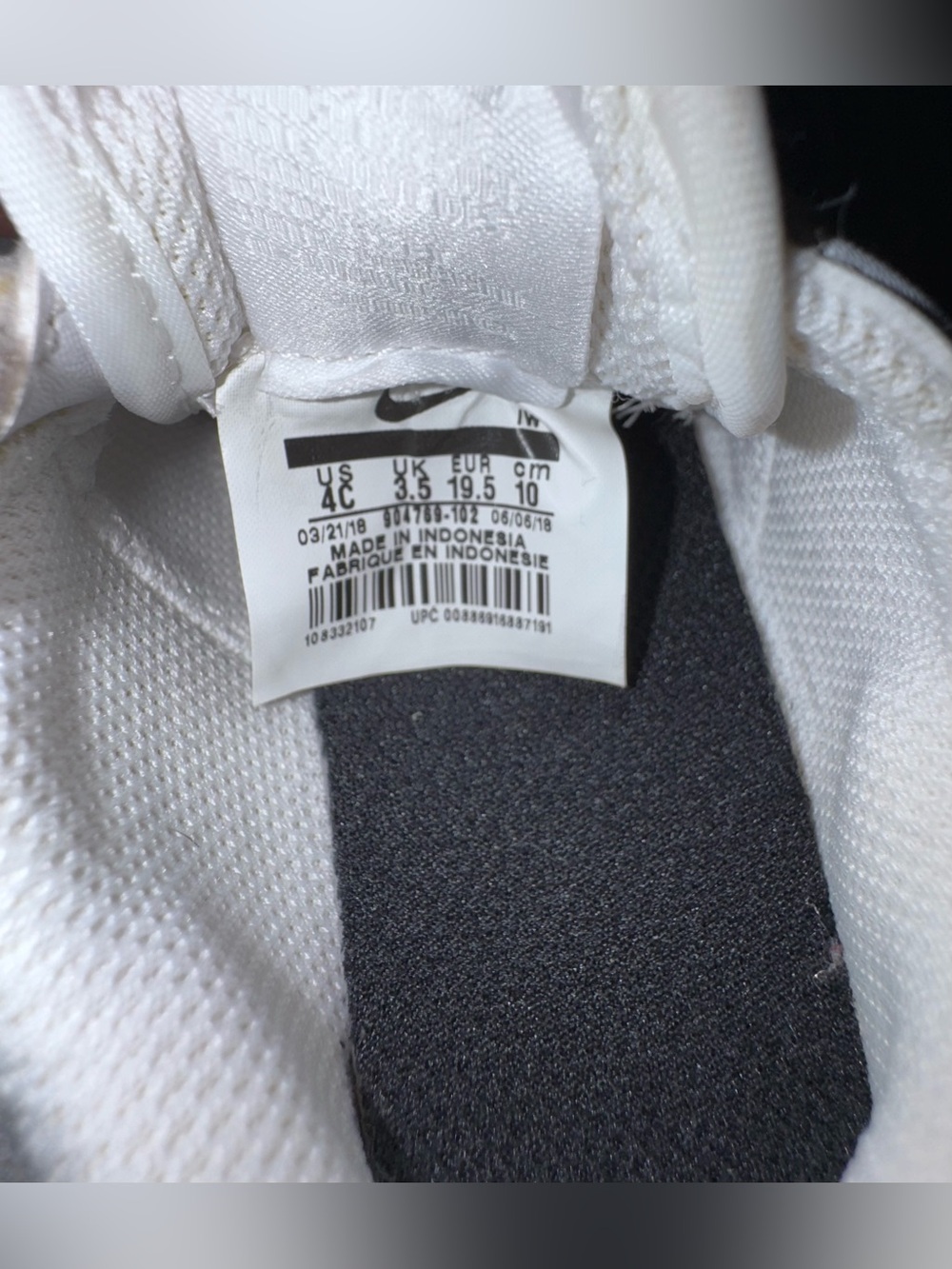 Nike Cortez Baby/Toddler Shoes. Size 4C - Picture 8 of 9
